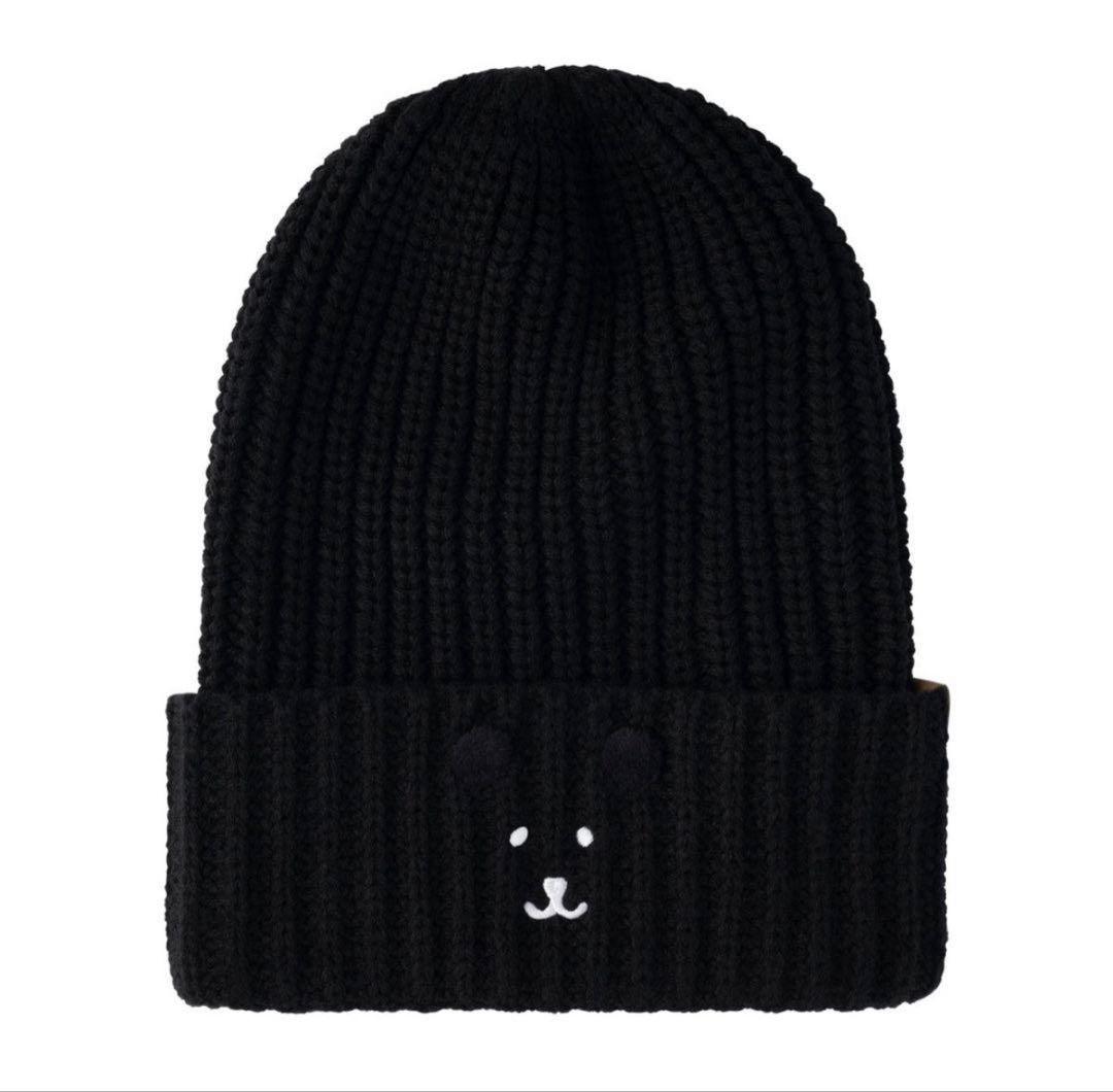 ナガノマーケット ハッピーバッグ2026 ニット帽 ナガノのくまBLACK