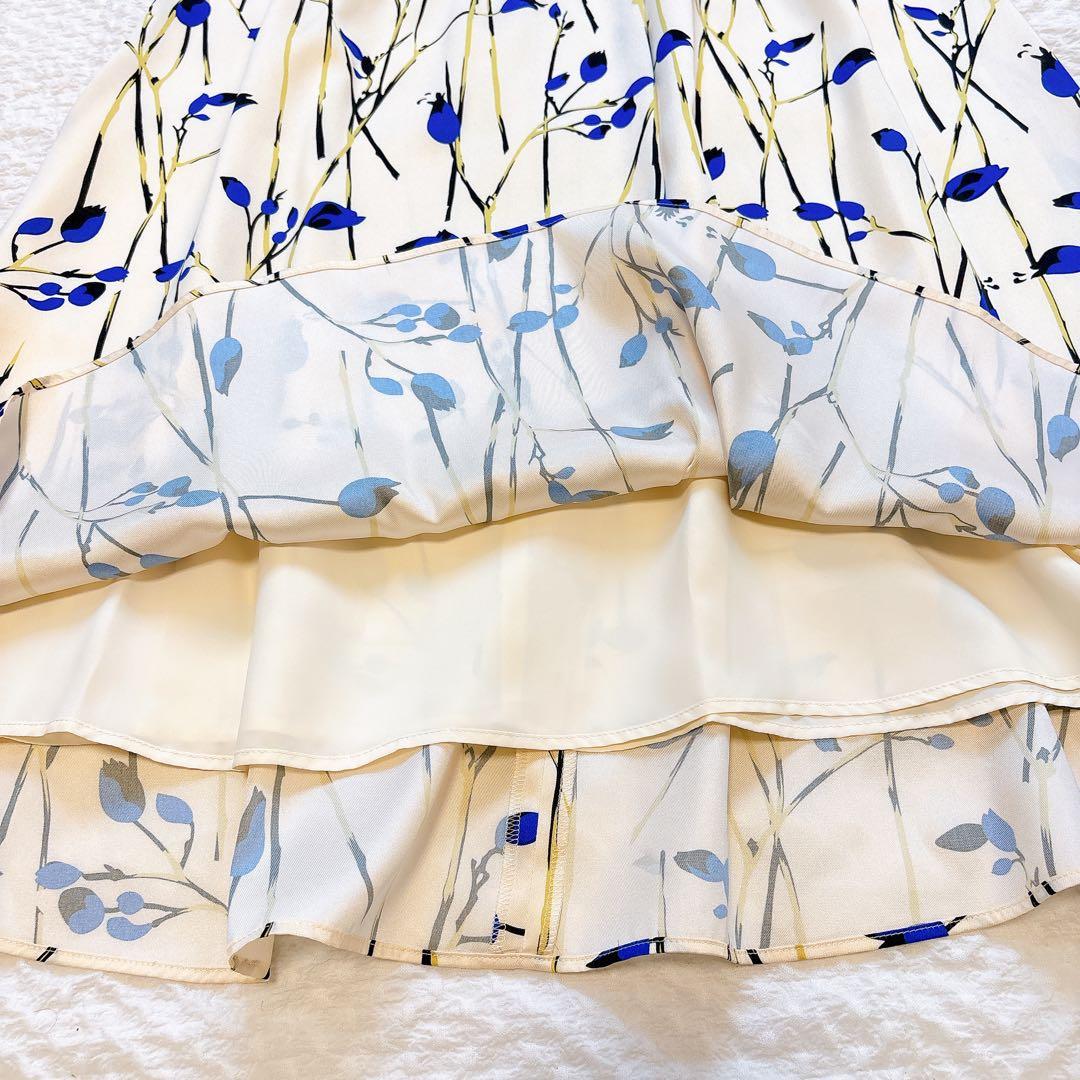 未使用級✨定価6.4万 ANAYI ラインフラワーPTロールネックワンピース