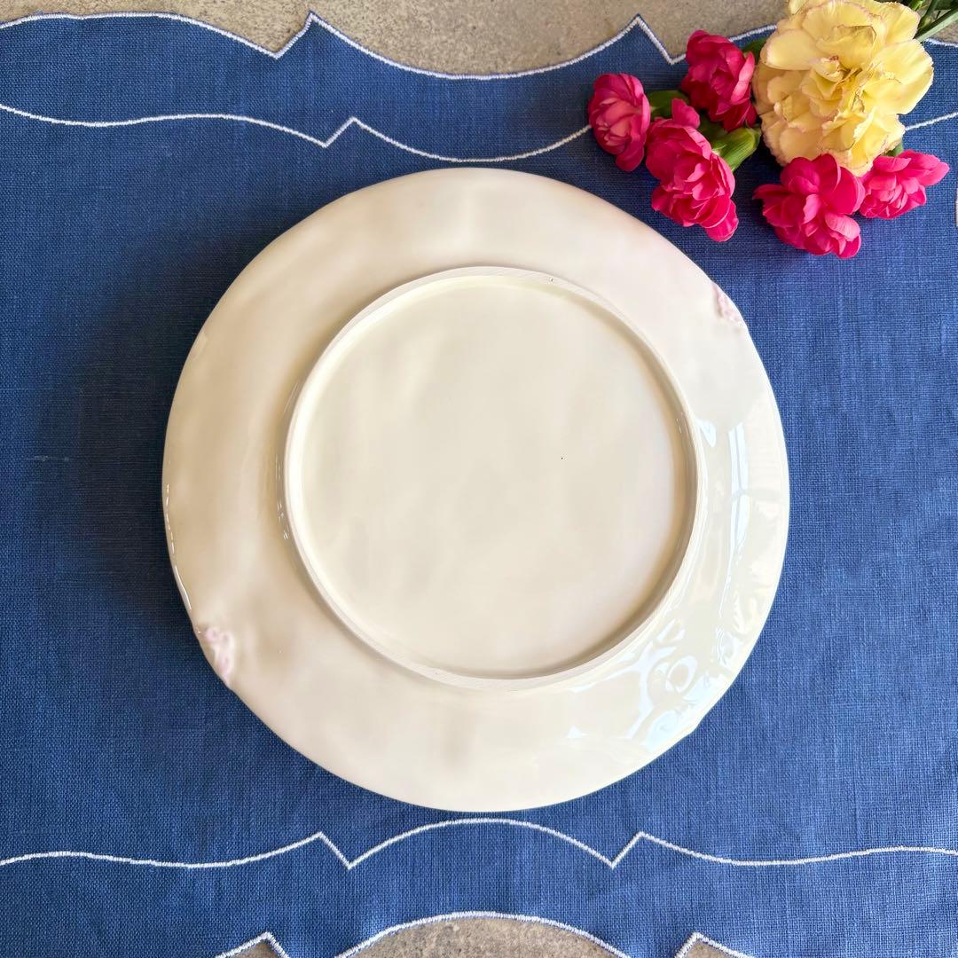 レースハンカチ苺プレート 2枚 皿 食器 メルヘン 赤 青 いちご