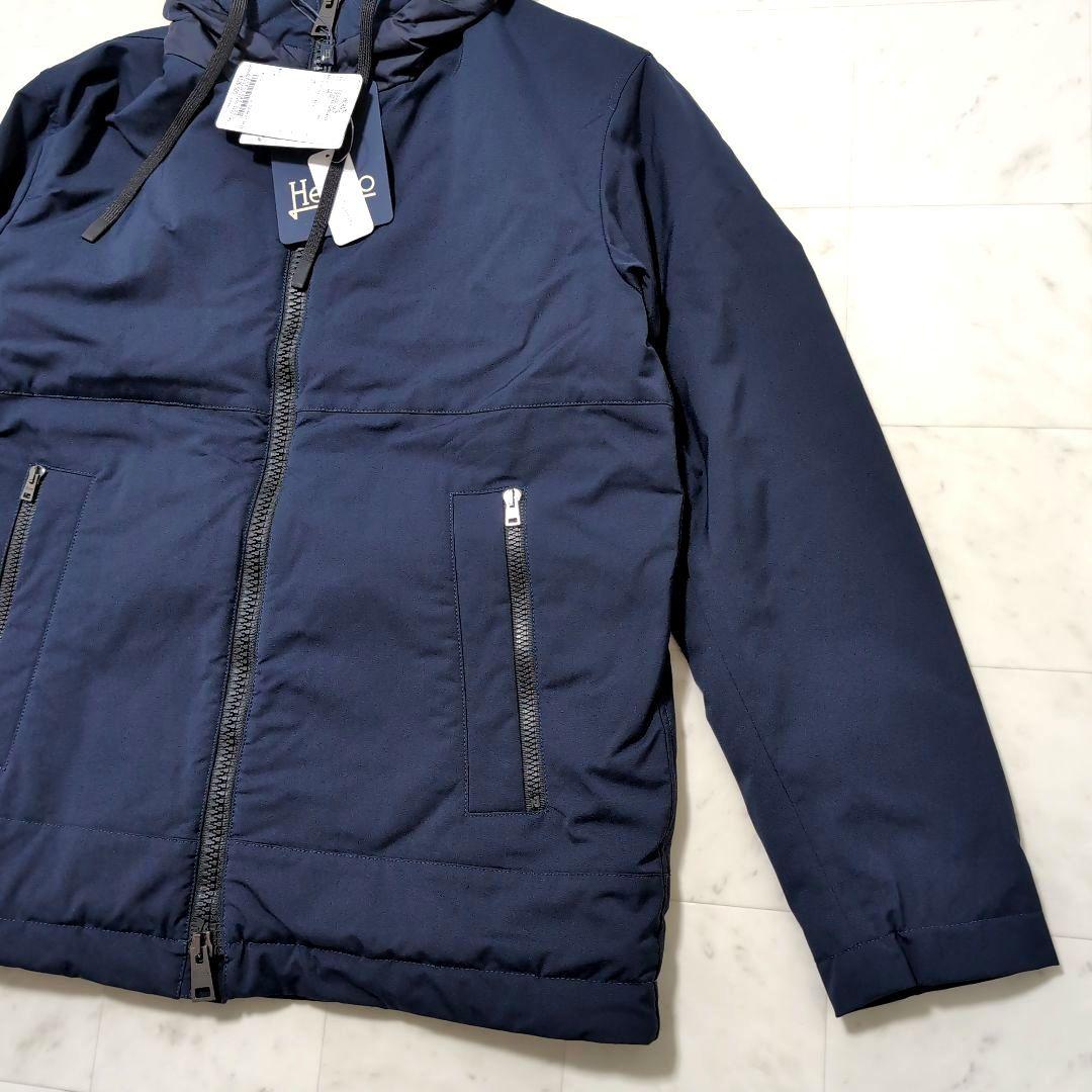 新品 2023AW HERNO ウォーターリペレントフェイクファー中綿ブルゾン