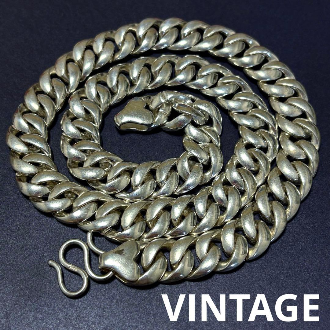 US輸入 極太喜平ネックレス ウォレットチェーン ヴィンテージ 925刻印