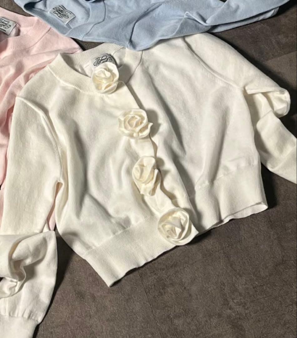 トップス Treat Urself Rose flower motif cardigan Rose flower motif cardigan – Treat Ürself
