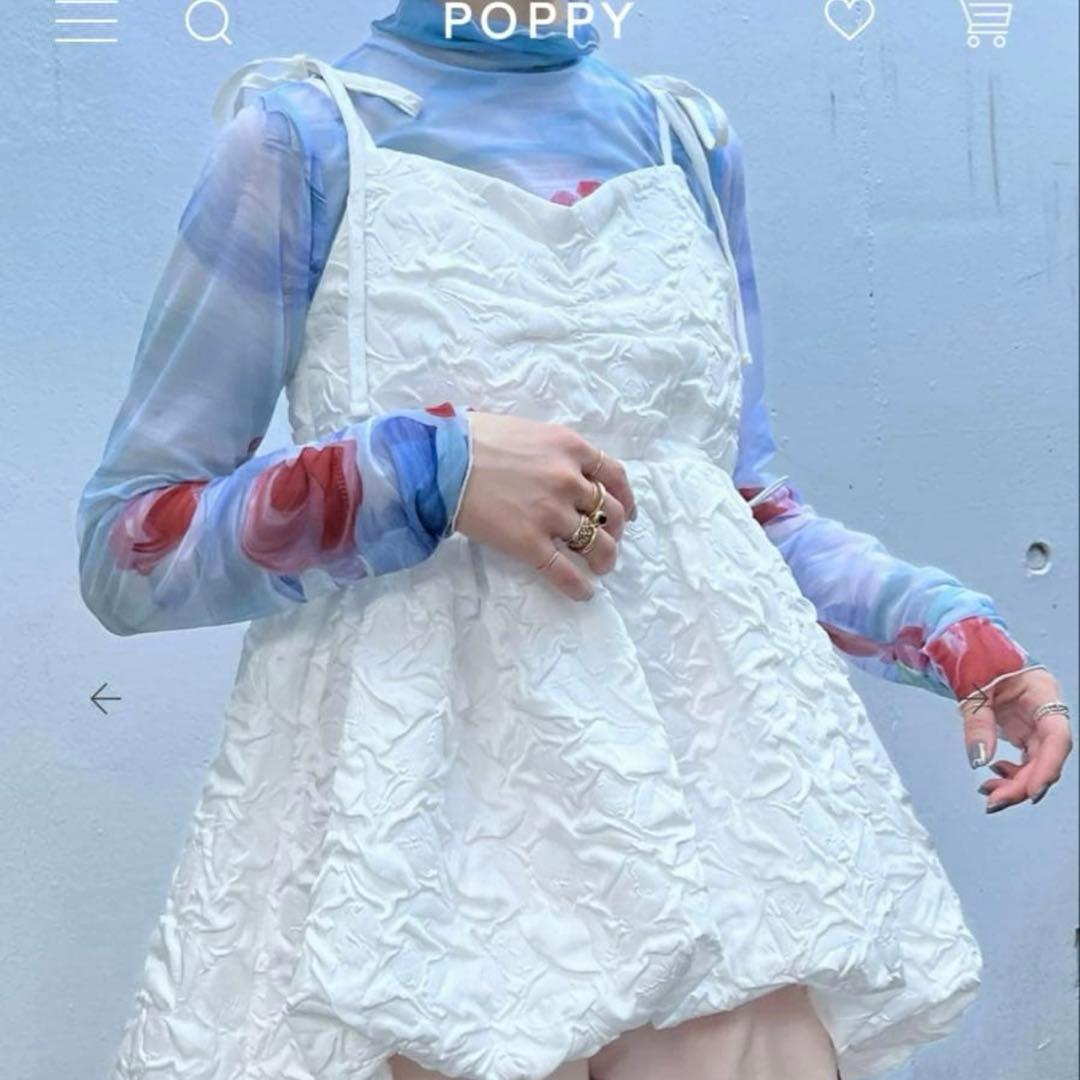 ポピー【あさぎーにょ】Whiteチュニック ポピー【あさぎーにょ】White