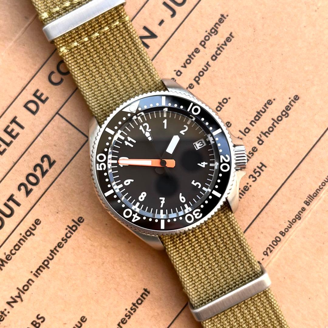 カスタム ミリタリーウォッチ ダイバーズ 自動巻き 機械式 稼働品