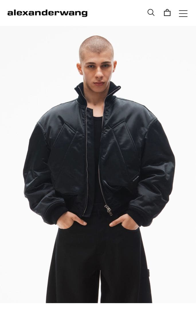 alexander wang サティーンボンバージャケット - メルカリ