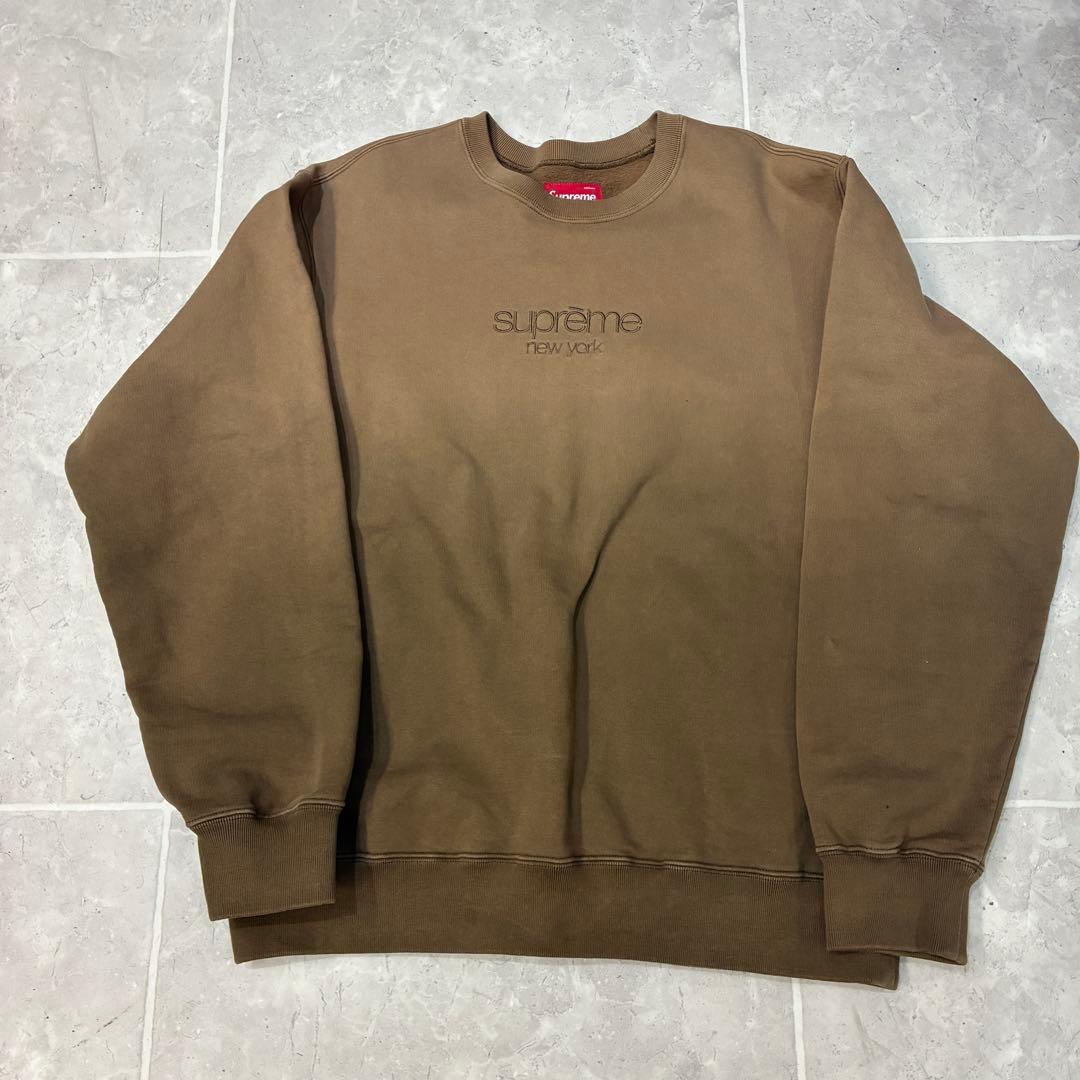 Supreme シュプリーム　19SS ブラウン 肉厚スウェット　クルーネック Supreme シュプリーム 19SS ブラウン 肉厚スウェット クルーネック