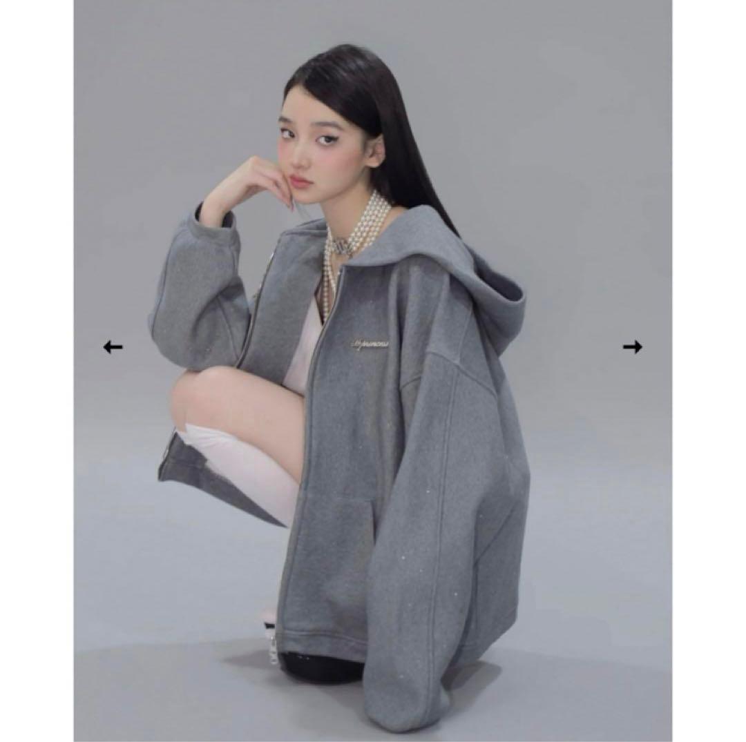 andwang Kirakira zip up パーカー Sサイズ - メルカリ