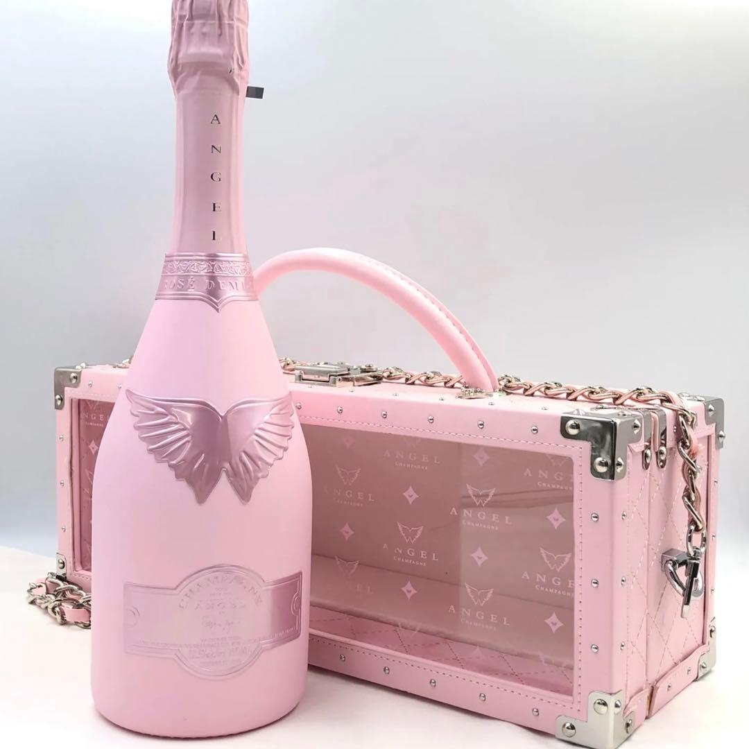 エンジェルシャンパン ドゥミセックロゼ 空き瓶 空き箱 鍵付き - メルカリ