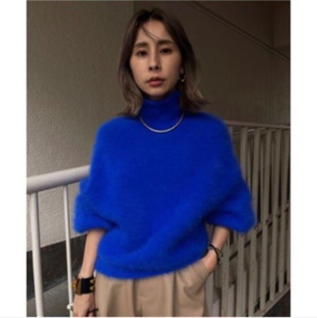 Ameri　POPPING COLOR ANGORA KNIT Winter Knit Angora Sweater Wool Women Warm Soft Angora Knit