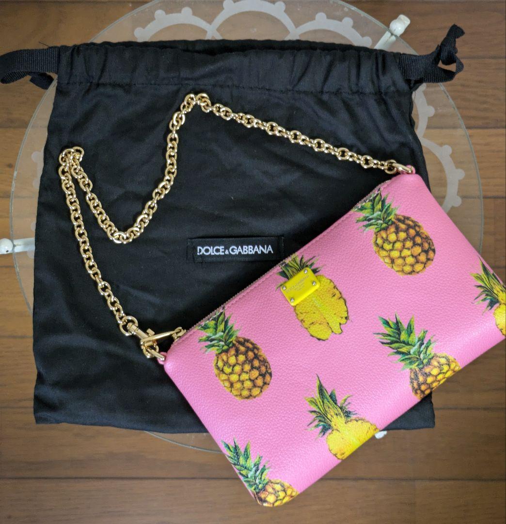 ドルチェ＆ガッバーナ パイナップルプリント レザーバッグ