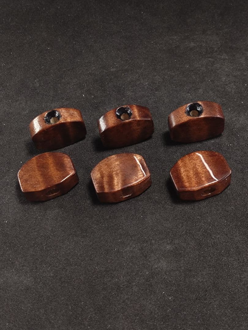 注文分）ウッドパーツ4種/カーリーメイプル材 ダークブラウンクリア仕上げ