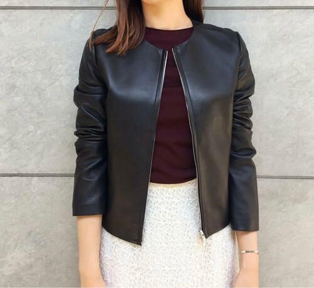 美品 トゥモローランド Ballsey 定価8万 ラムレザージャケット