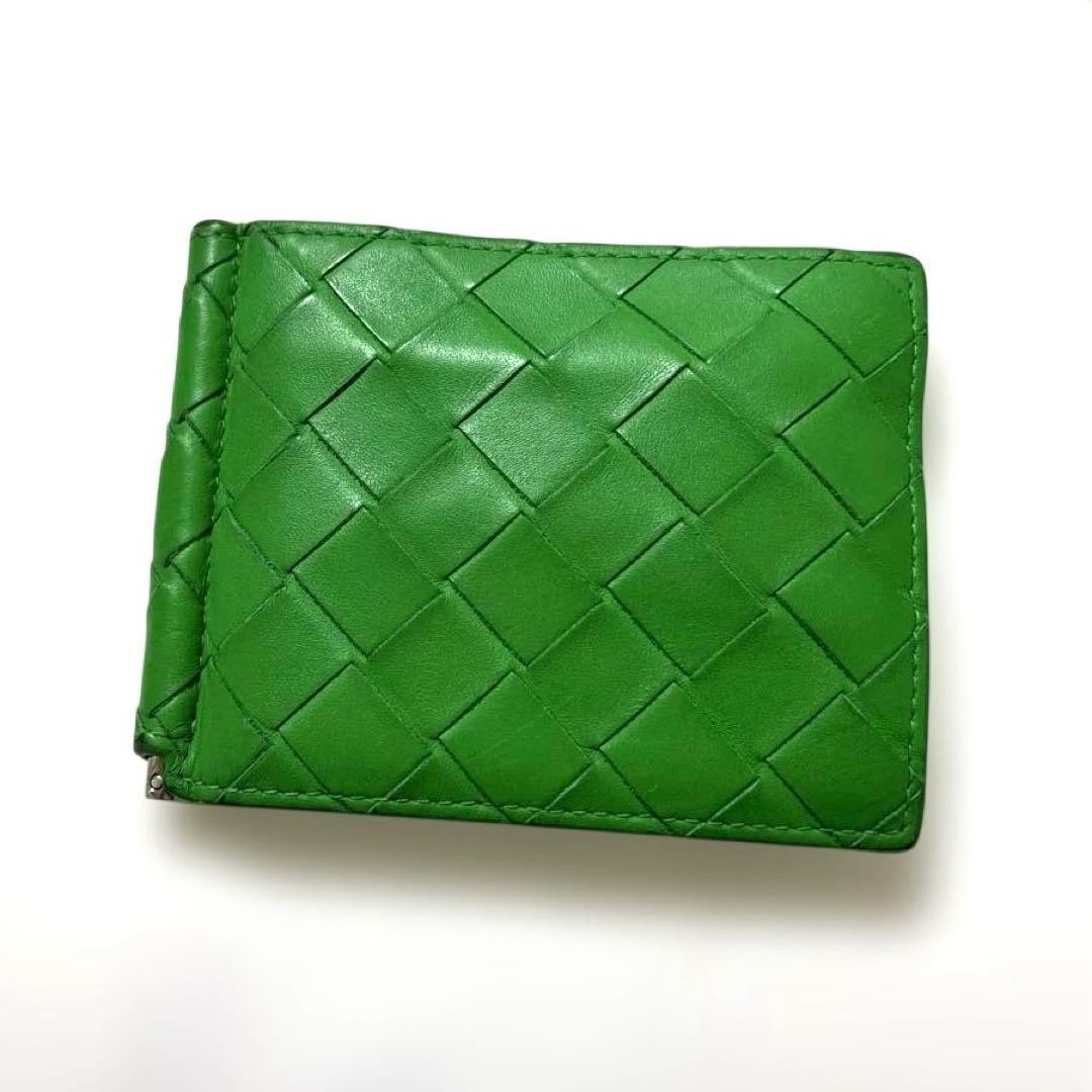 美品 ボッテガヴェネタ マネークリップ グリーン - メルカリ