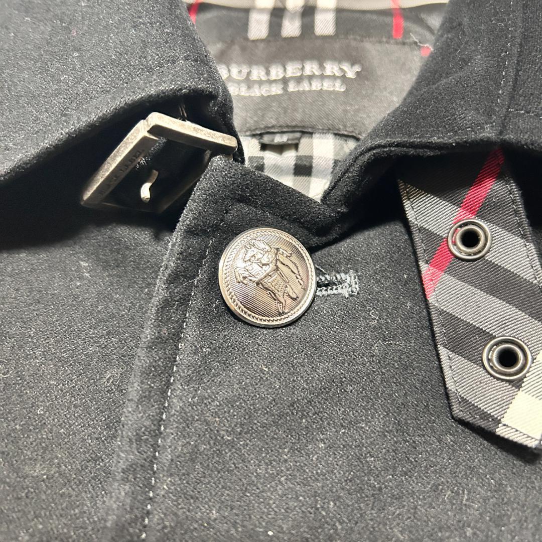バーバリーブラックレーベル ベロアジャケット 銀ボタン ノバチェック
