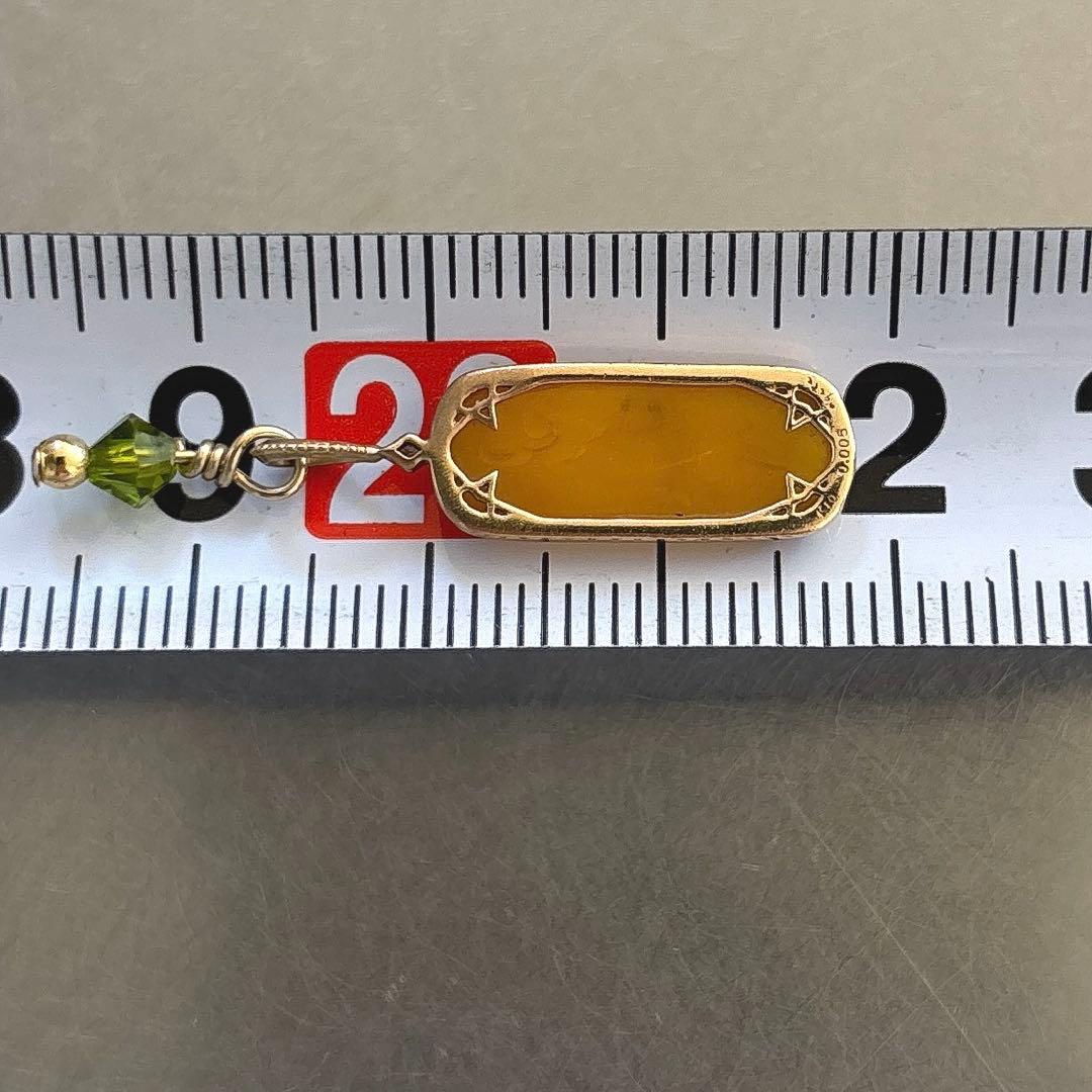 Ageteアガット金琥珀ストーンチャーム