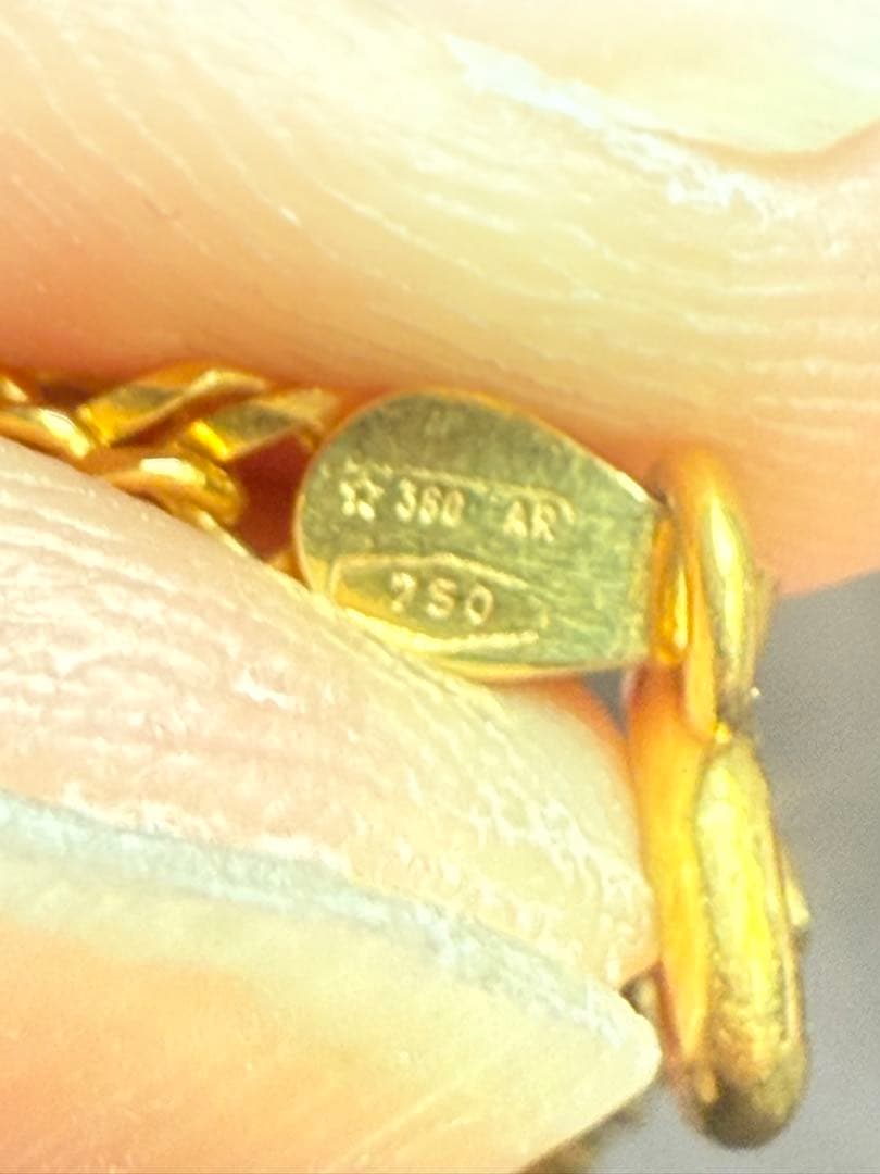 希少西城秀樹指紋モチーフペンダントトップゴールド18金通常入手不可