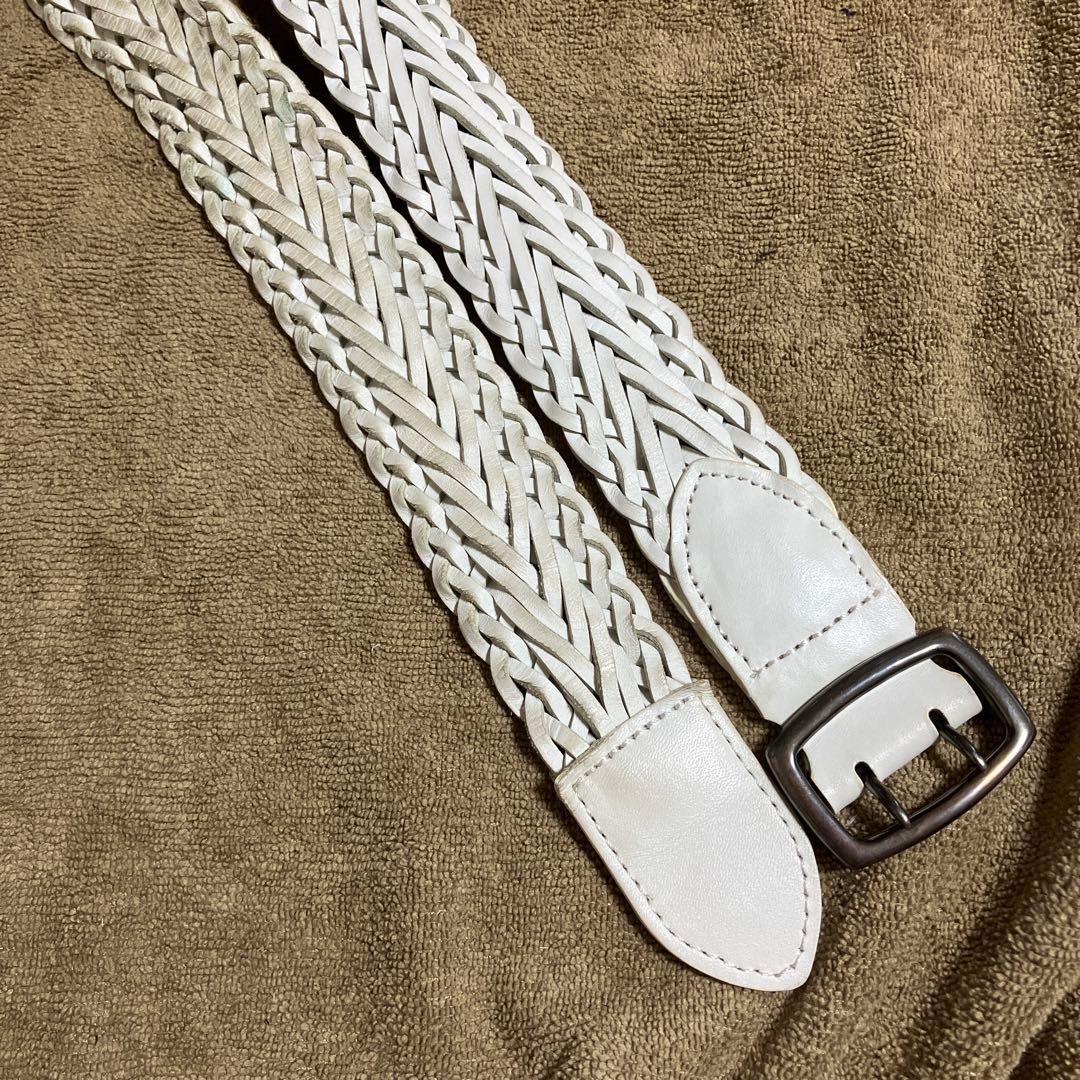 ☆定価10万円 AKM 上質なレザーベルト シルバー925 メッシュ - メルカリ