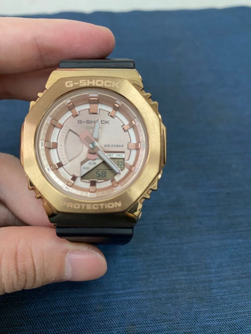 【稼動品】カシオ　G-SHOCK 腕時計 ローズゴールド GM-S2100PG G-SHOCK GM-S2100PG-1A4DR Rosé – Luxo Metálico Compacto e 200M