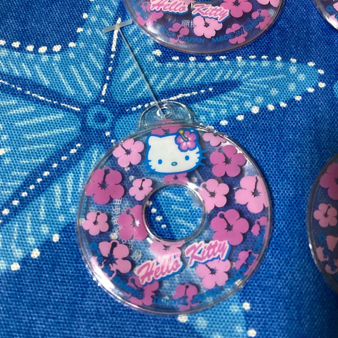 3349ハローキティハワイハイビスカスキティ 浮き輪マスコット