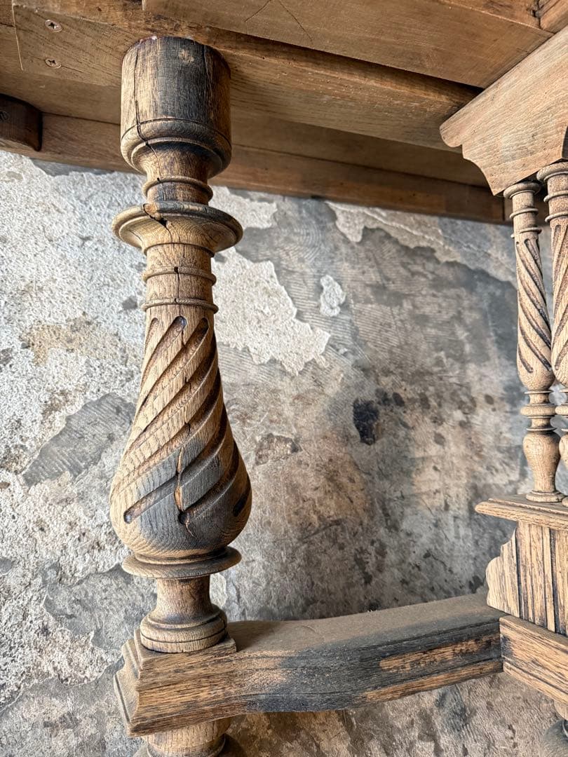 ビンテージ アンリ2世様式 ダイニングテーブル 剥離 - メルカリ