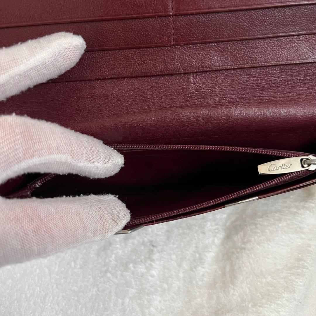 極上のエイジング カルティエ マスト ドゥ レザー 長財布 黒|mercari