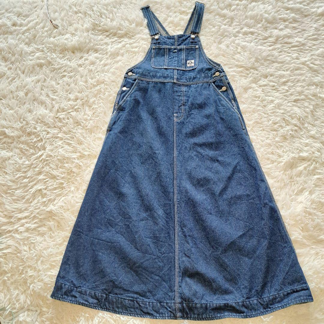 チャムス デニムオーバーオールスカート ジャンパースカート M - メルカリ