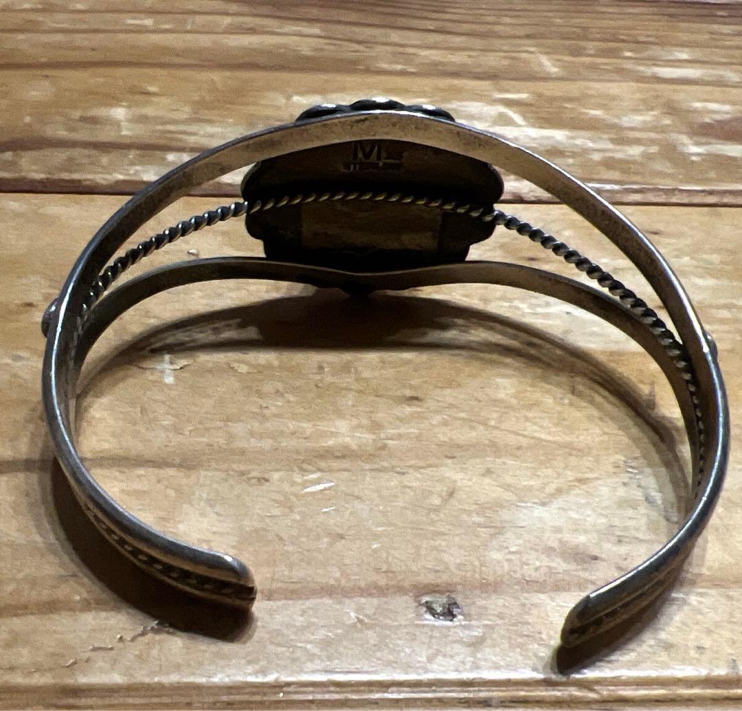 インディアンジュエリー ナバホ M刻印 ターコイズ バングル ブレス