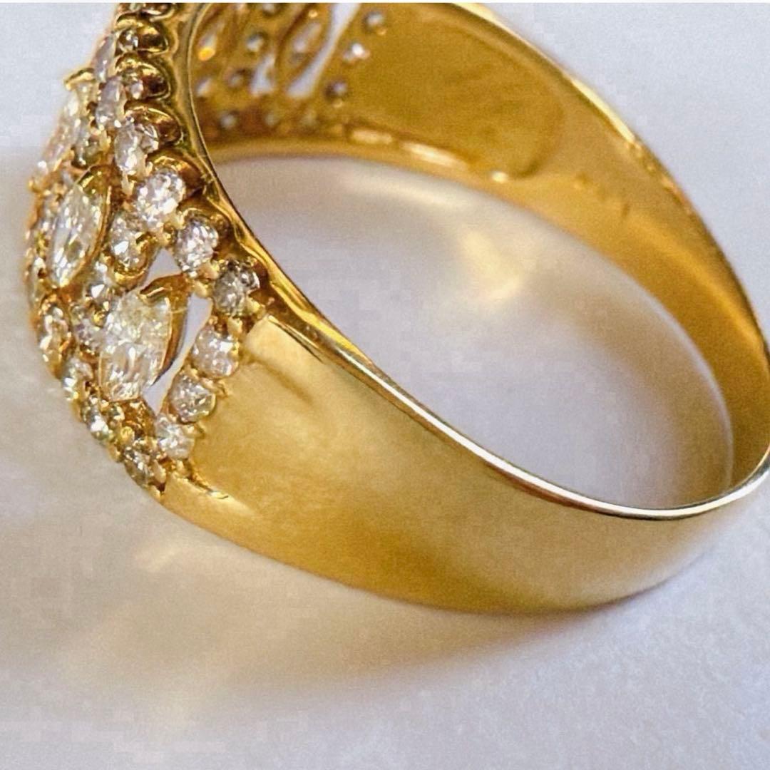 専用　　【3957】 K18 ダイヤモンド 1.00ct 14.5〜15号 鑑別