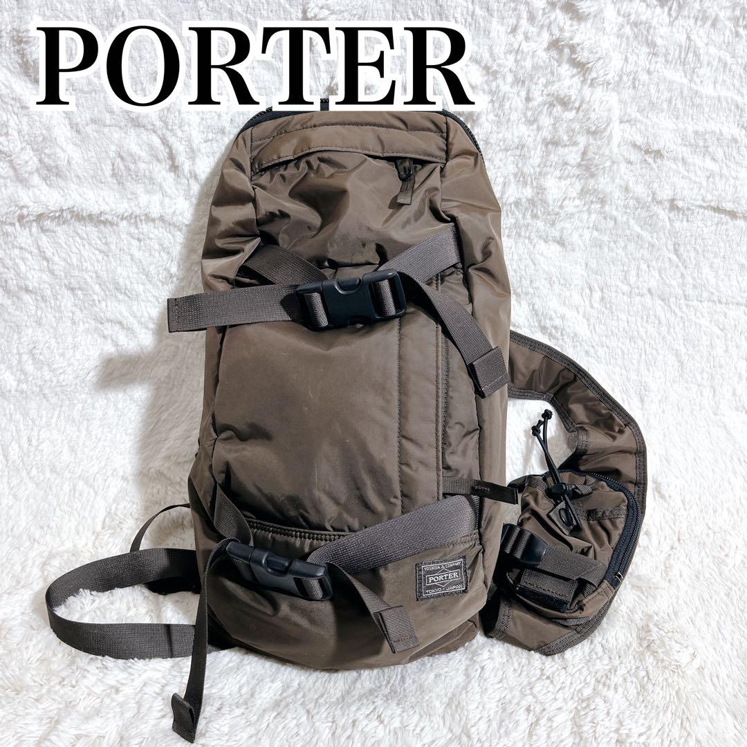美品】HEAD PORTER ブラウニー ボディバッグ ブラウン - メルカリ