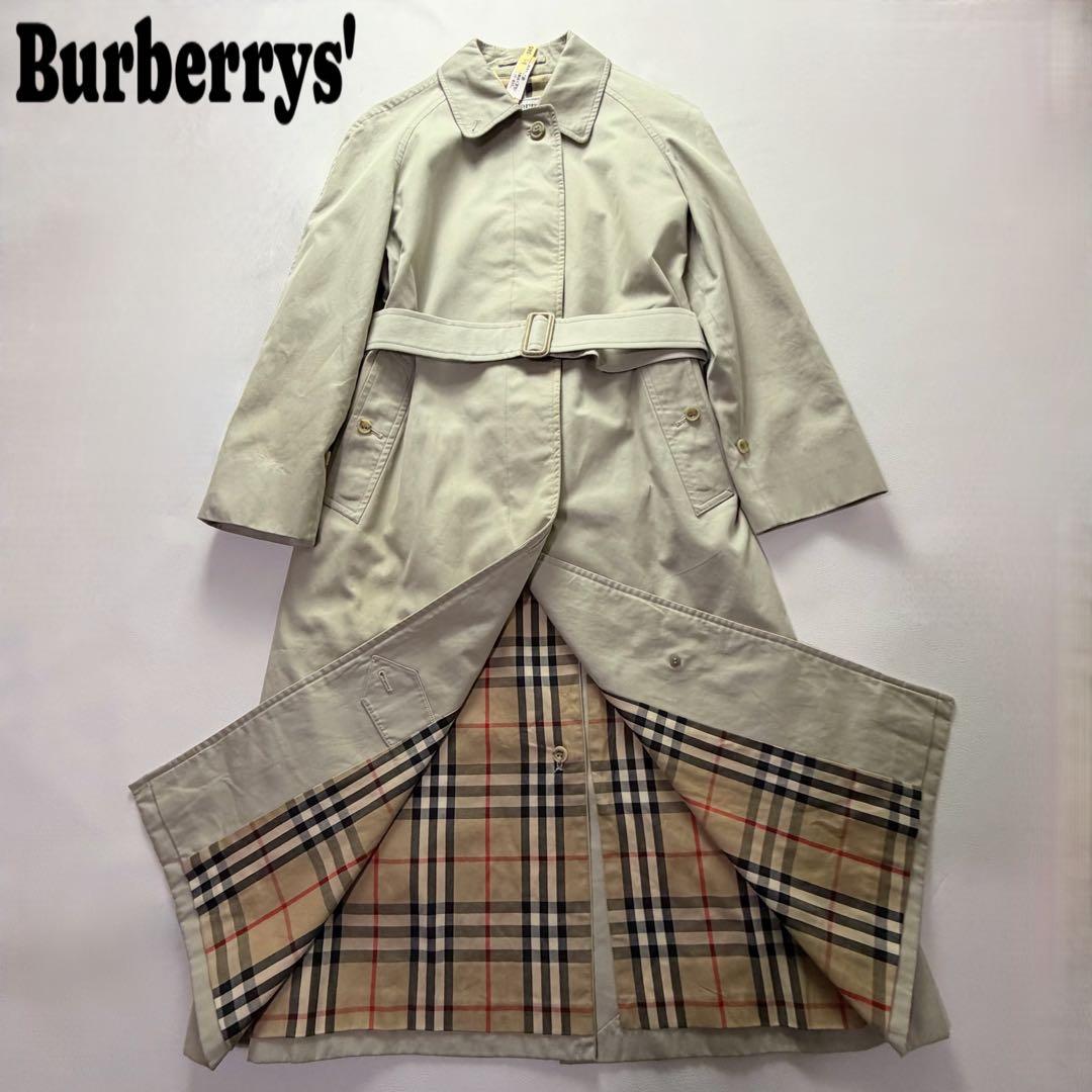 ヴィンテージ バーバリーズ ステンカラーコート ベージュ 9号 ノバ