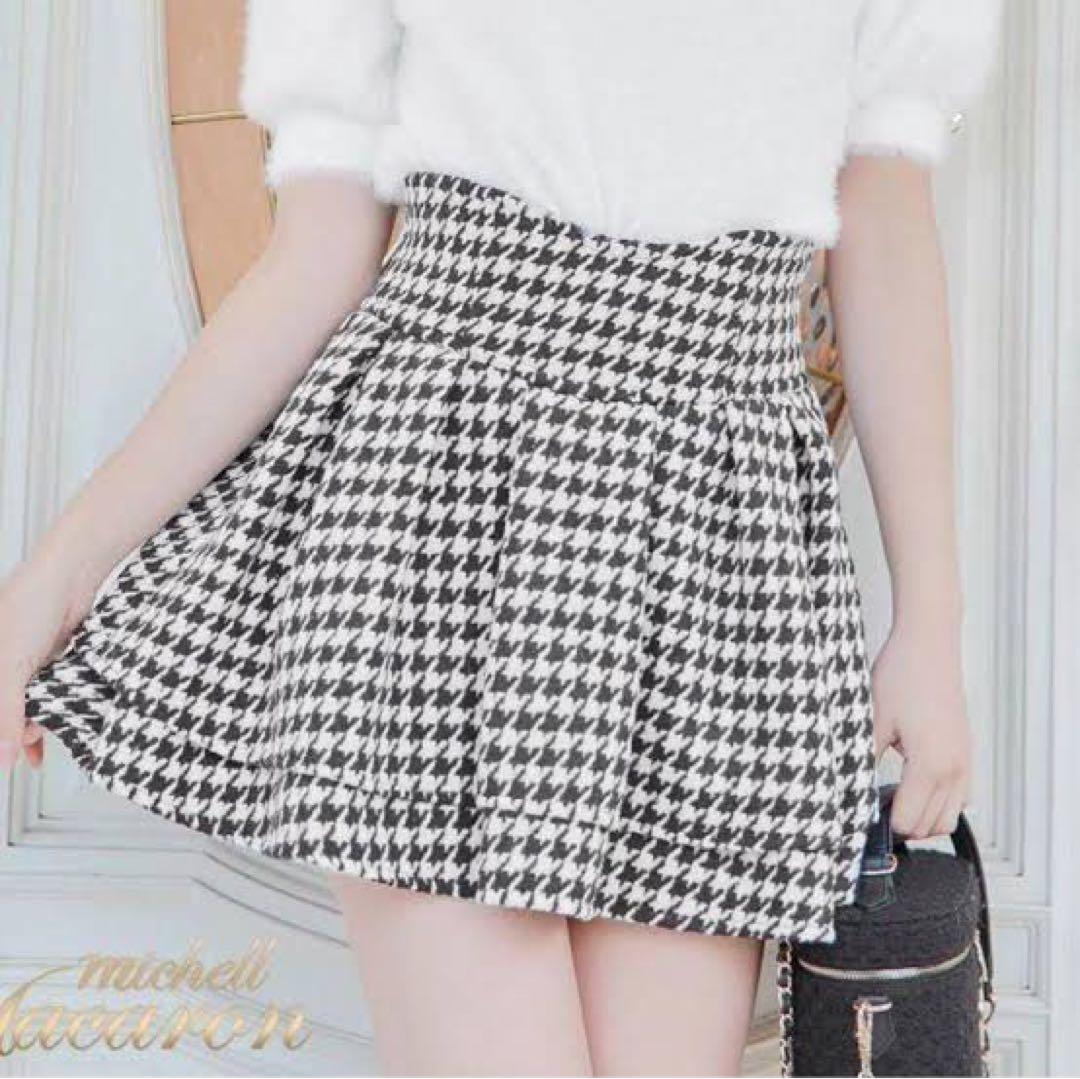 michellMacaron ミシェルマカロン 美脚スカート 千鳥柄Mサイズ - メルカリ