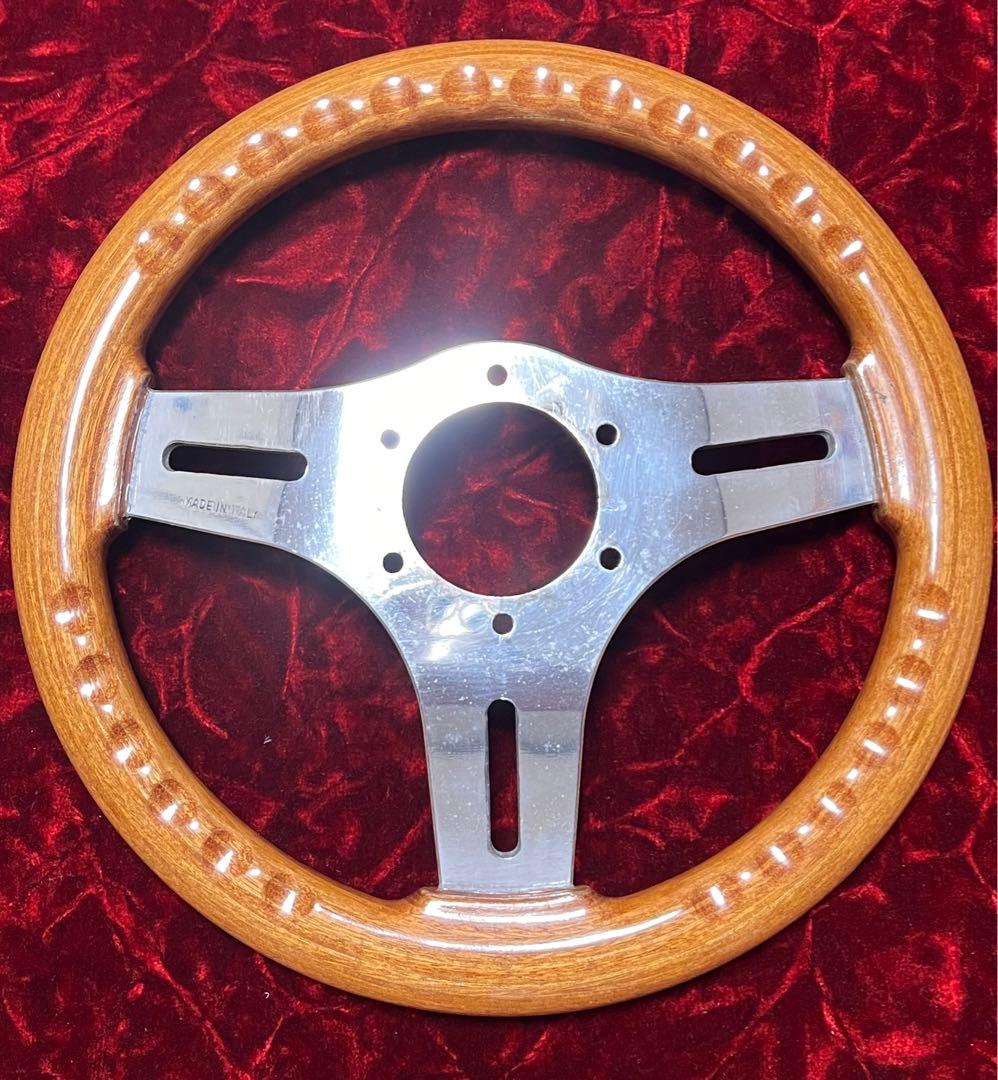 B.R.T 当時物 旧車 28パイ O.B.A ウッド ステアリング 71 マー - メルカリ