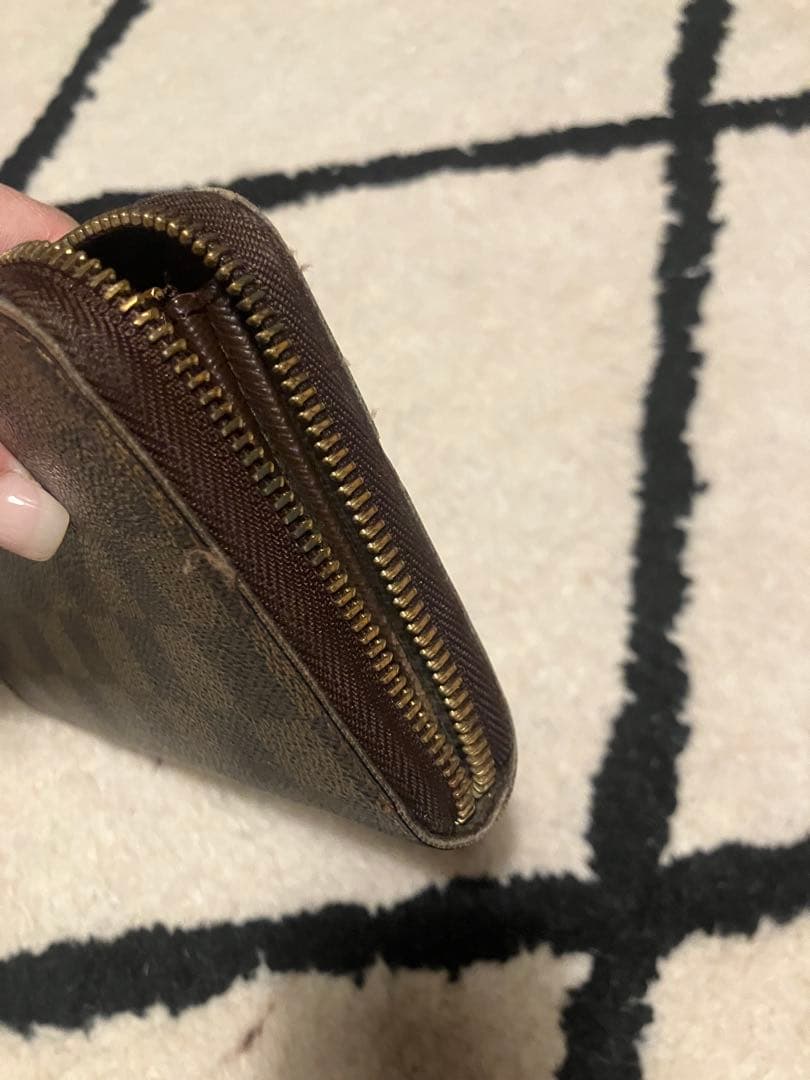 チャック破損あり】LOUIS VUITTON ルイヴィトン ダミエ柄 長財布