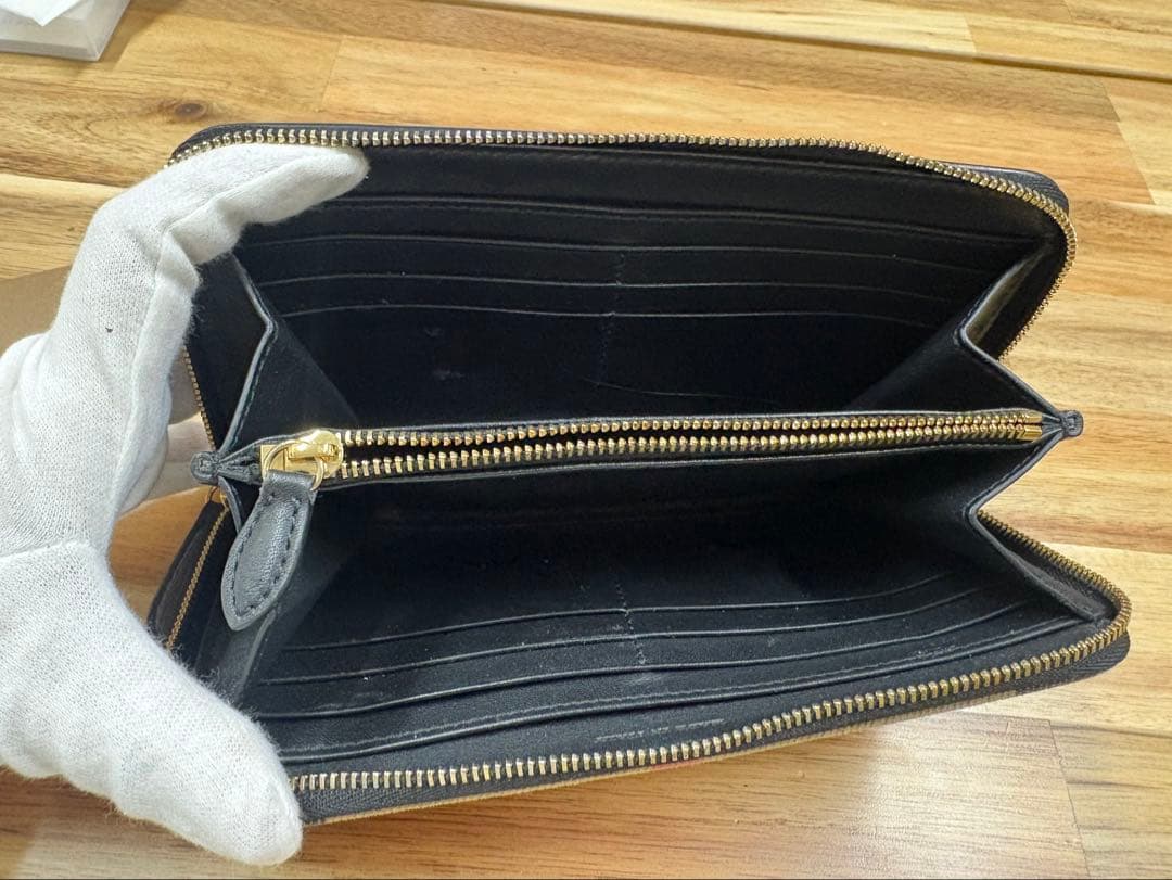 K】バーバリー 長財布 ラウンド ノバチェック レザー ホースロゴ 美品