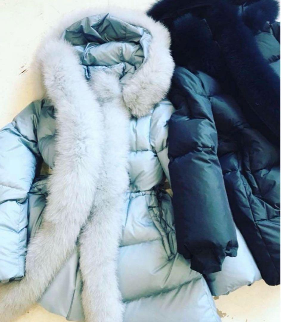 極暖 ! フォックスファー大き目フード付 MYLAN ダウンコート 極上の着