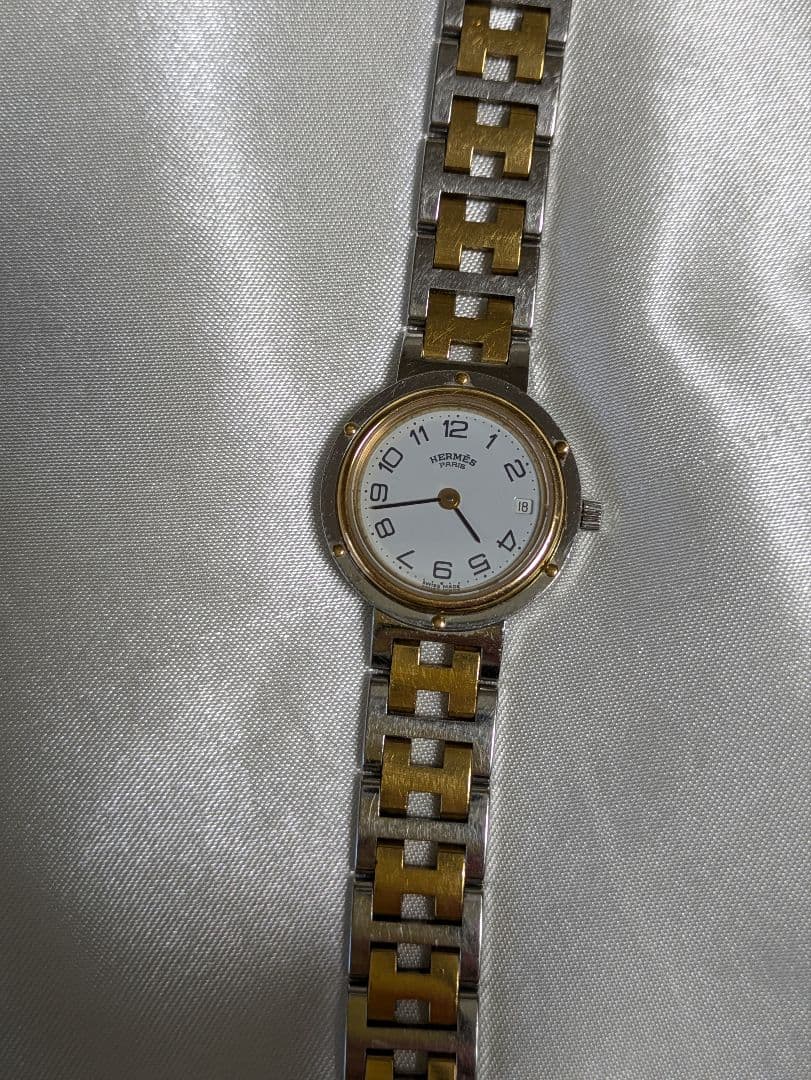 エルメス時計/極美品クリッパー/電池交換済み/新品仕上げ正常稼働品
