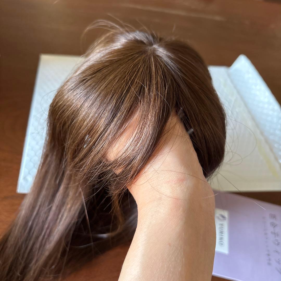 百合子ウィッグ　前髪ウィッグ　スズメ 　　　　　　　アッシュ系ブラウン　前髪あり 商品名: スズメ 前髪ウィッグ 前髪あり/なし レミー人毛100% | 百合子