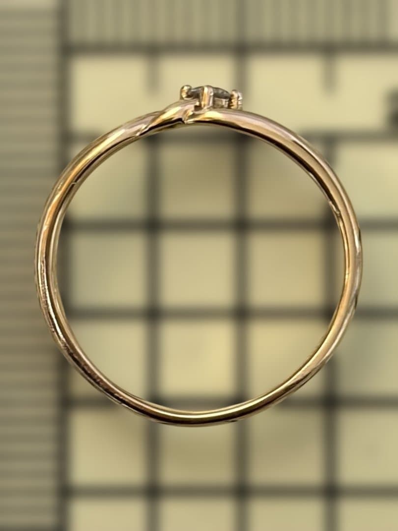 クレージュK18YG 1Pダイヤ0.05ct デザインリング 9号 中古 - メルカリ