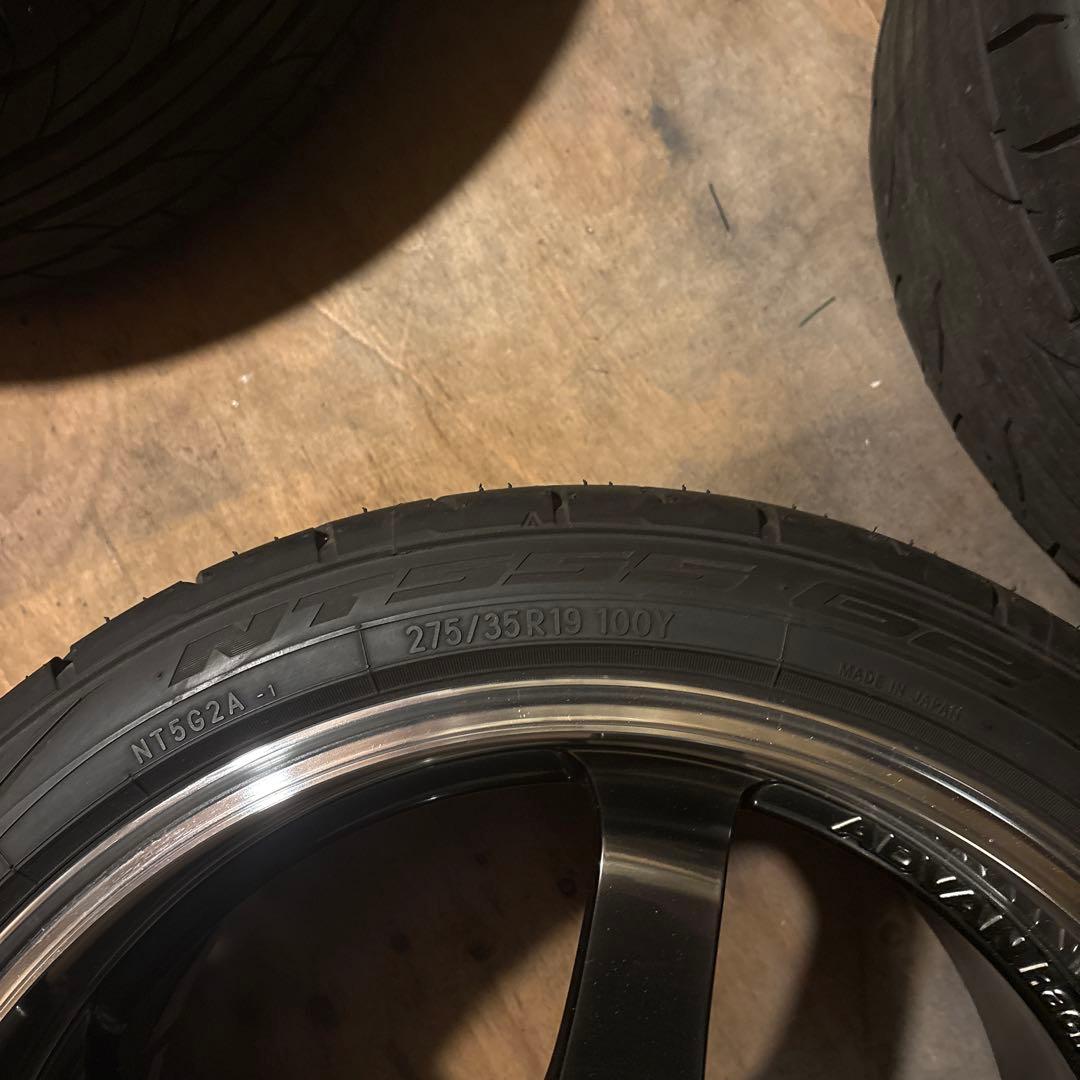 美品 ADVAN RACING GT 19×10.5j +15 深リム バリ溝