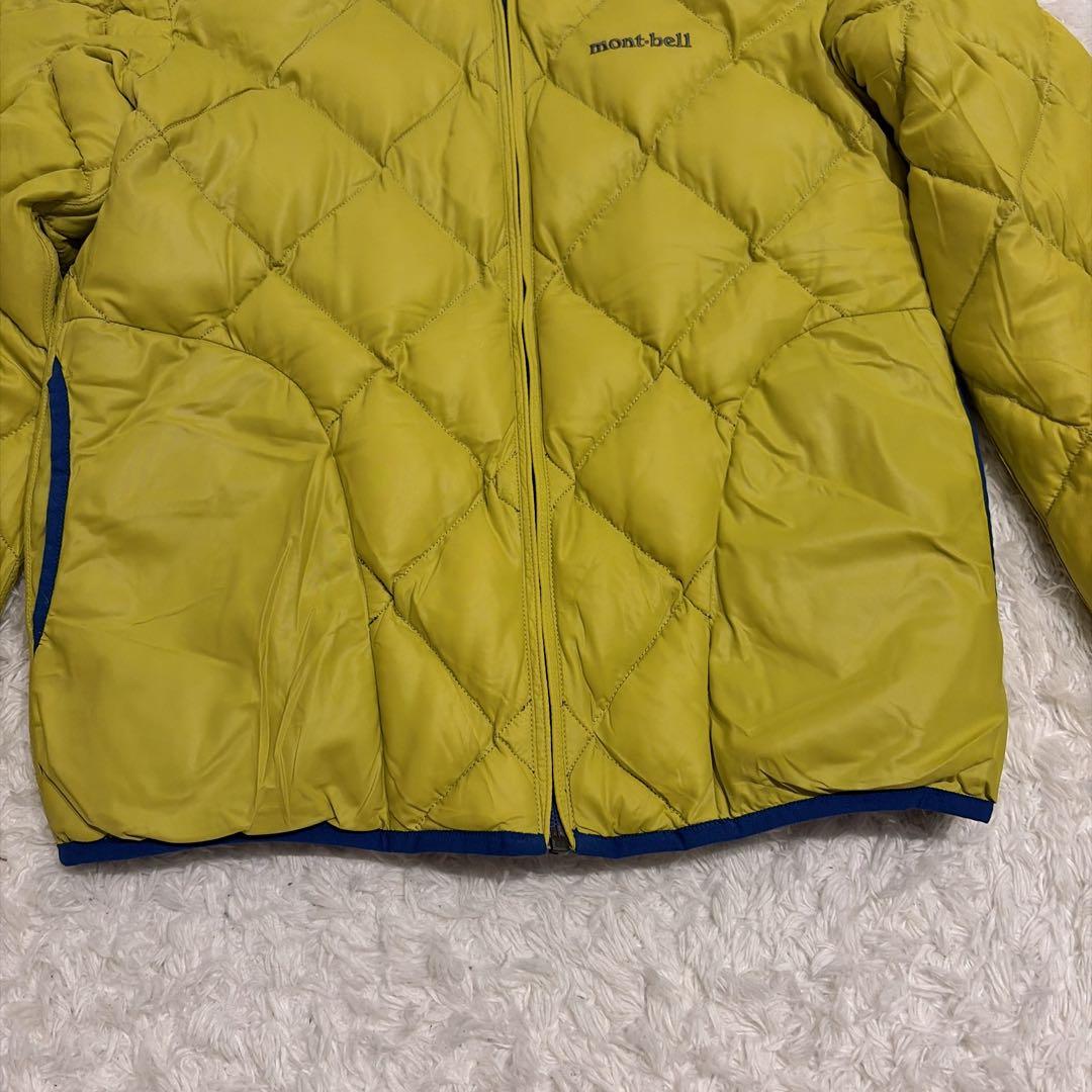 モンベル 極美品✨リバーシブル ダウンジャケット ブルー×イエロー