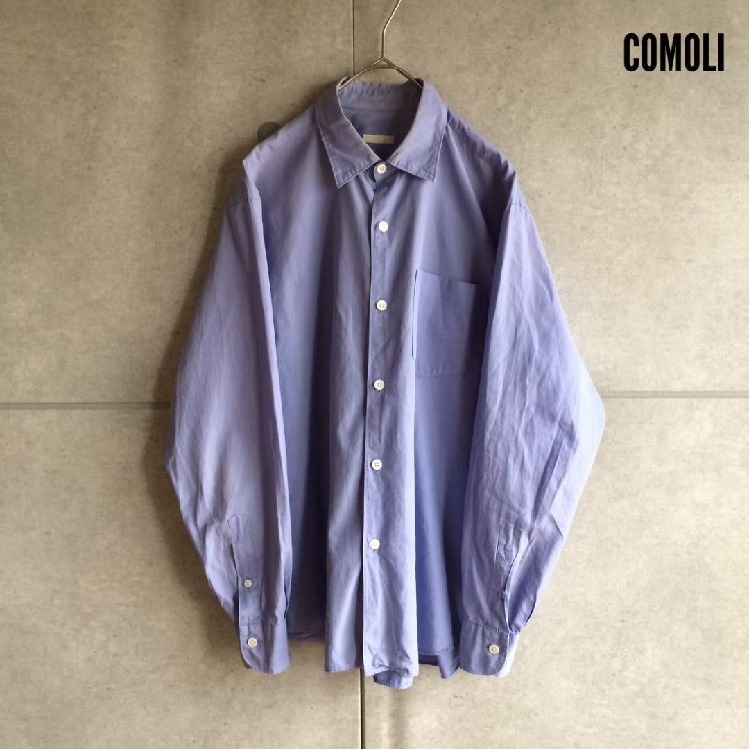 コモリ シャツ サイズ1 サックスブルー 20SS
