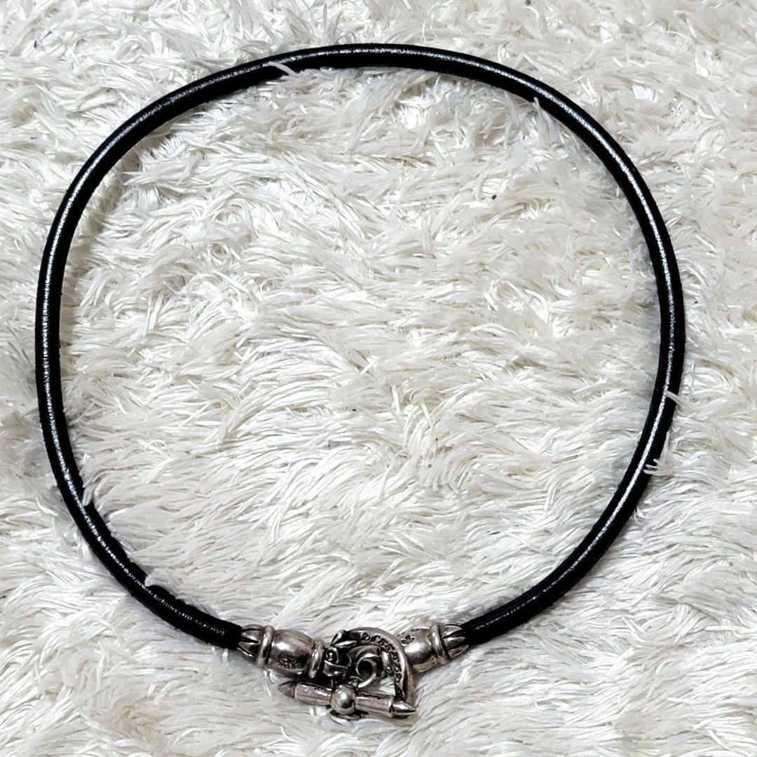 美品 アルテミスクラシック 2連 ブレスレット チョーカー レザー SV925