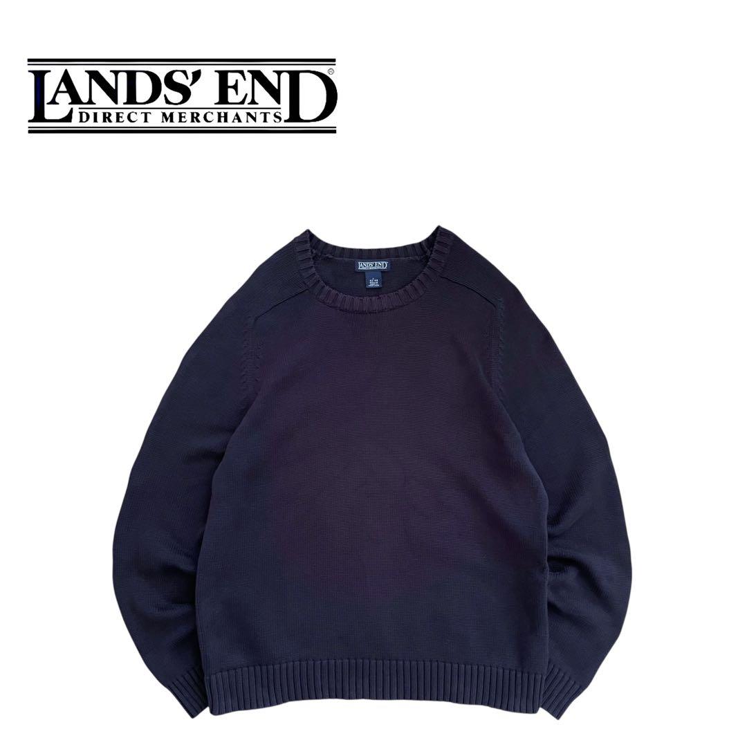 美品】LAND'SENDランズエンド 90s 香港製 コットンニット セーター