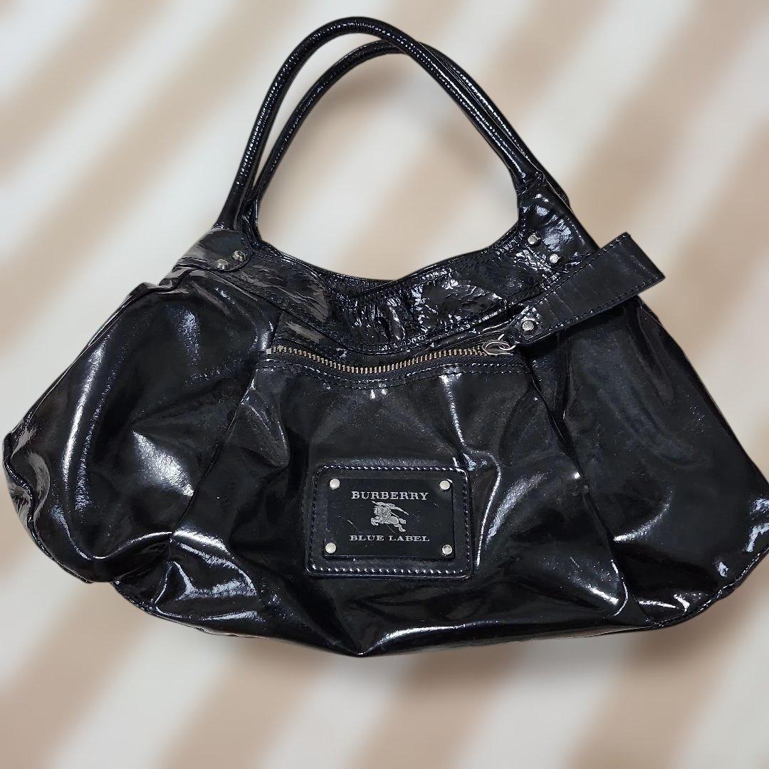 BURBERRY BLUE LABEL ブラックトートバッグ - メルカリ
