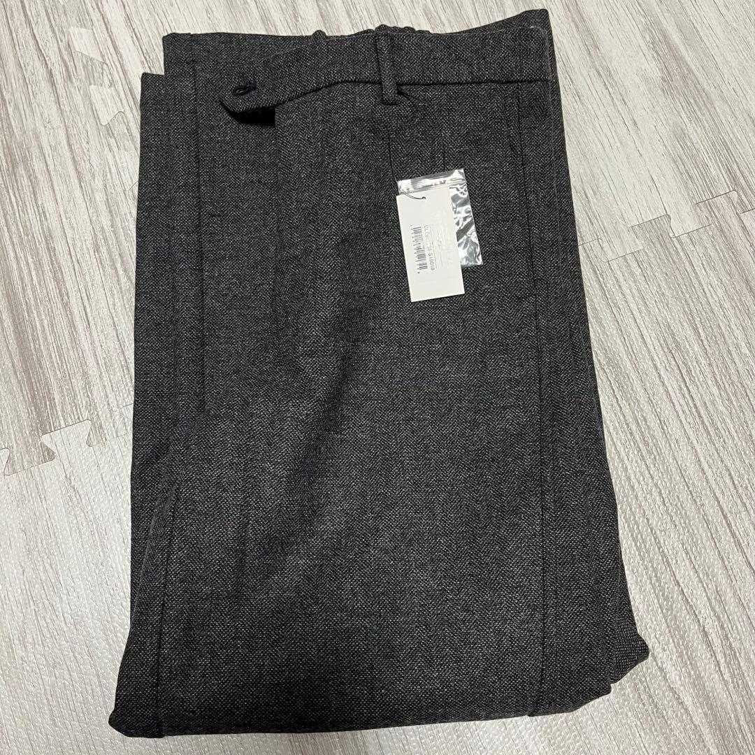 CLEL ウールブレンド ヘリンボーンツイード3Dパンツ Sサイズ BK - メルカリ