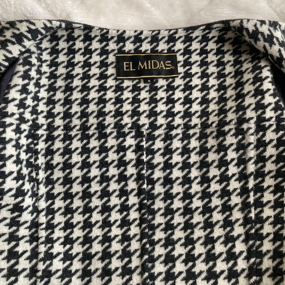 美品EL MIDAS カシミヤコート チェスター カシミヤ100% 比翼 グレー