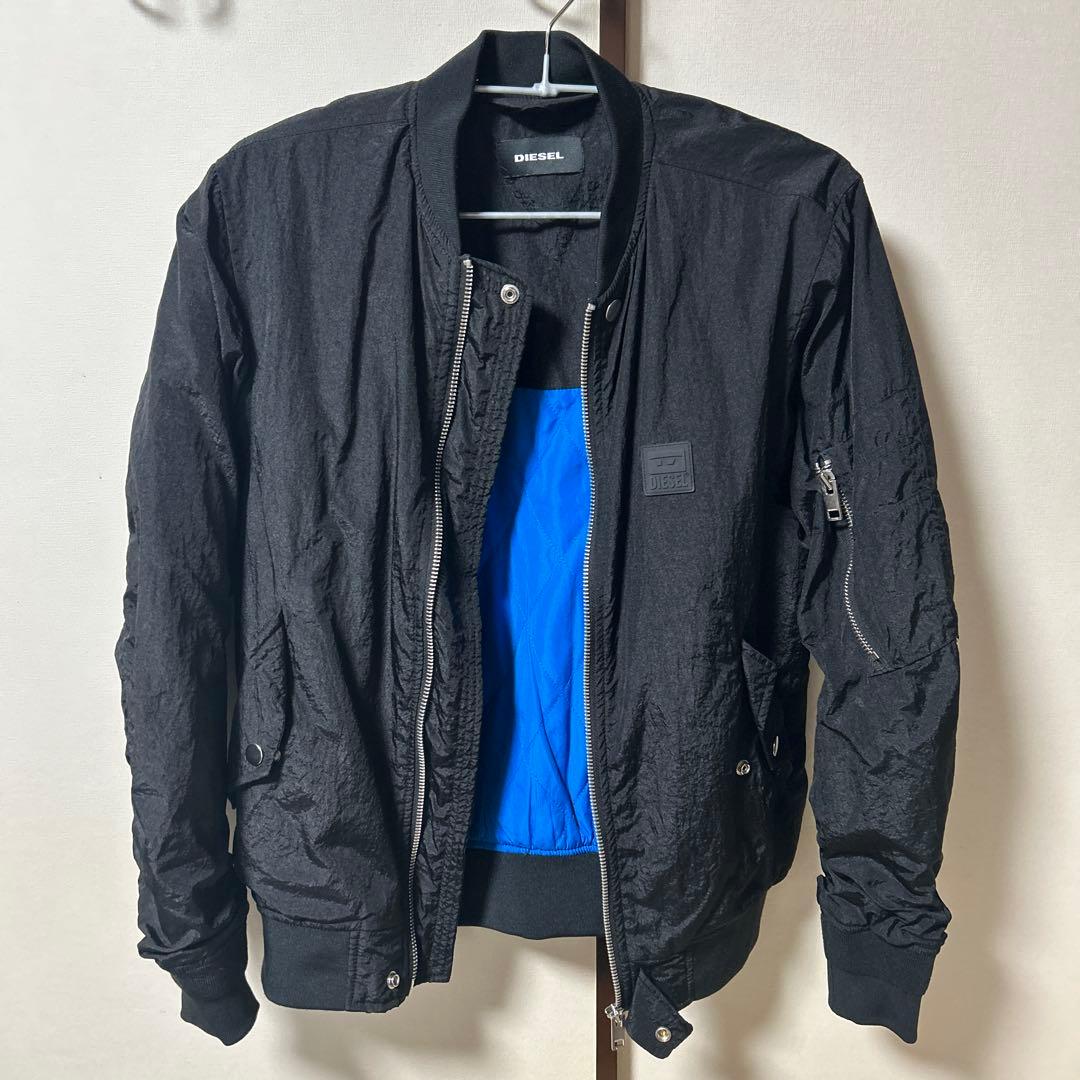 DIESEL ブラック MA-1ジャケット - メルカリ
