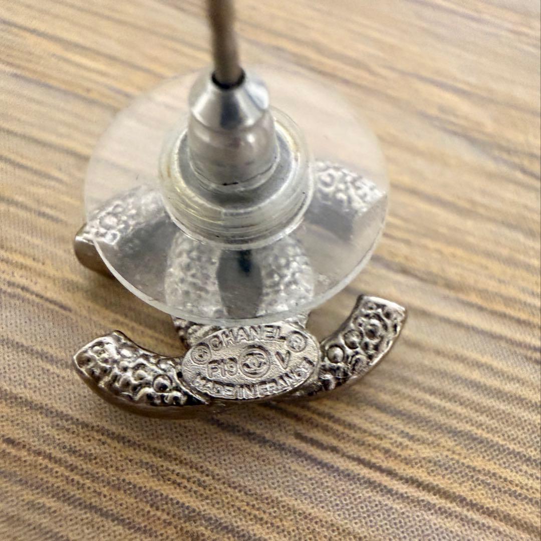 CHANEL シャネル ココ ラインストーン ピアス 片耳 F19V