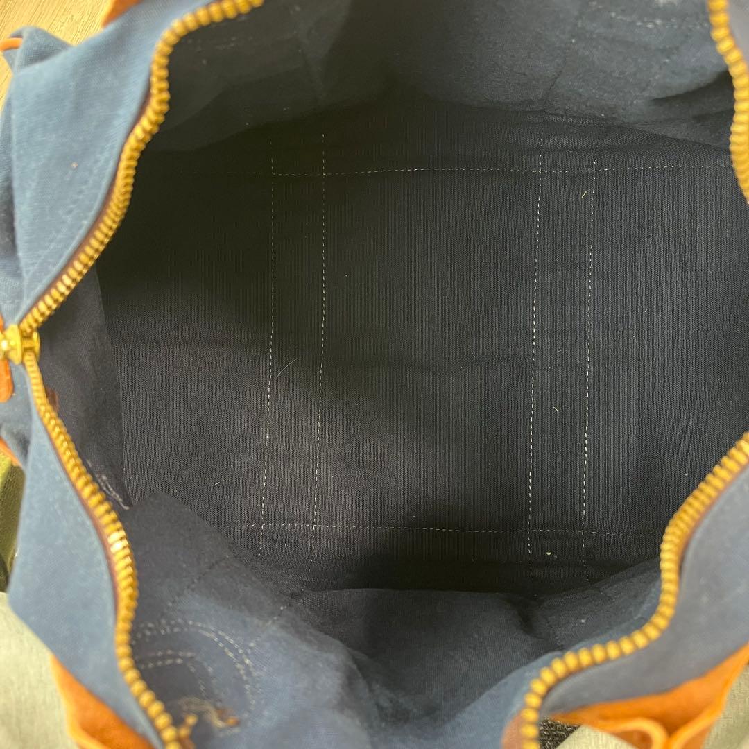 80s L.L.Bean ネイビー ダッフルバッグ ボストンバッグ2way