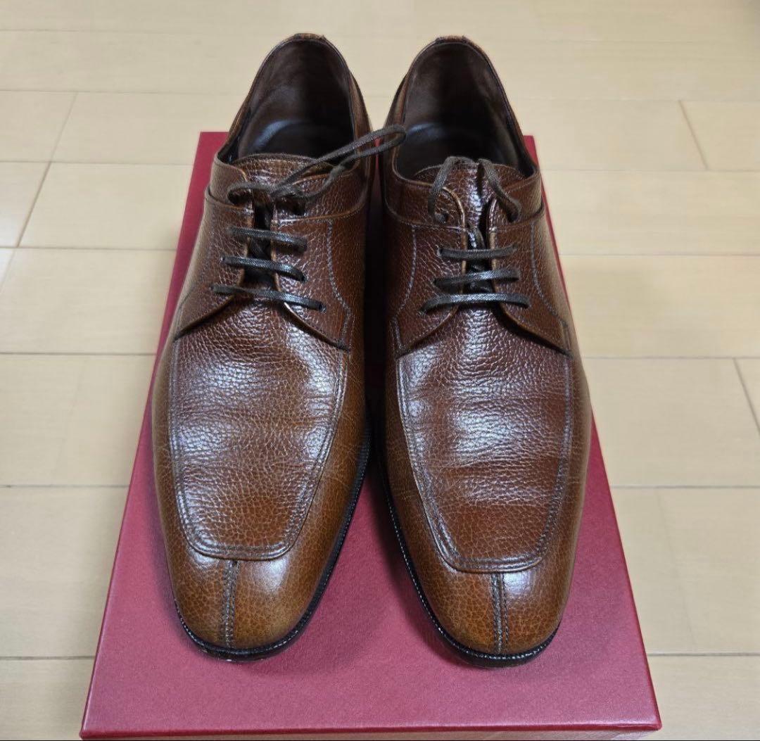 フェラガモ 7EE ブラウン レザーシューズ - メルカリ